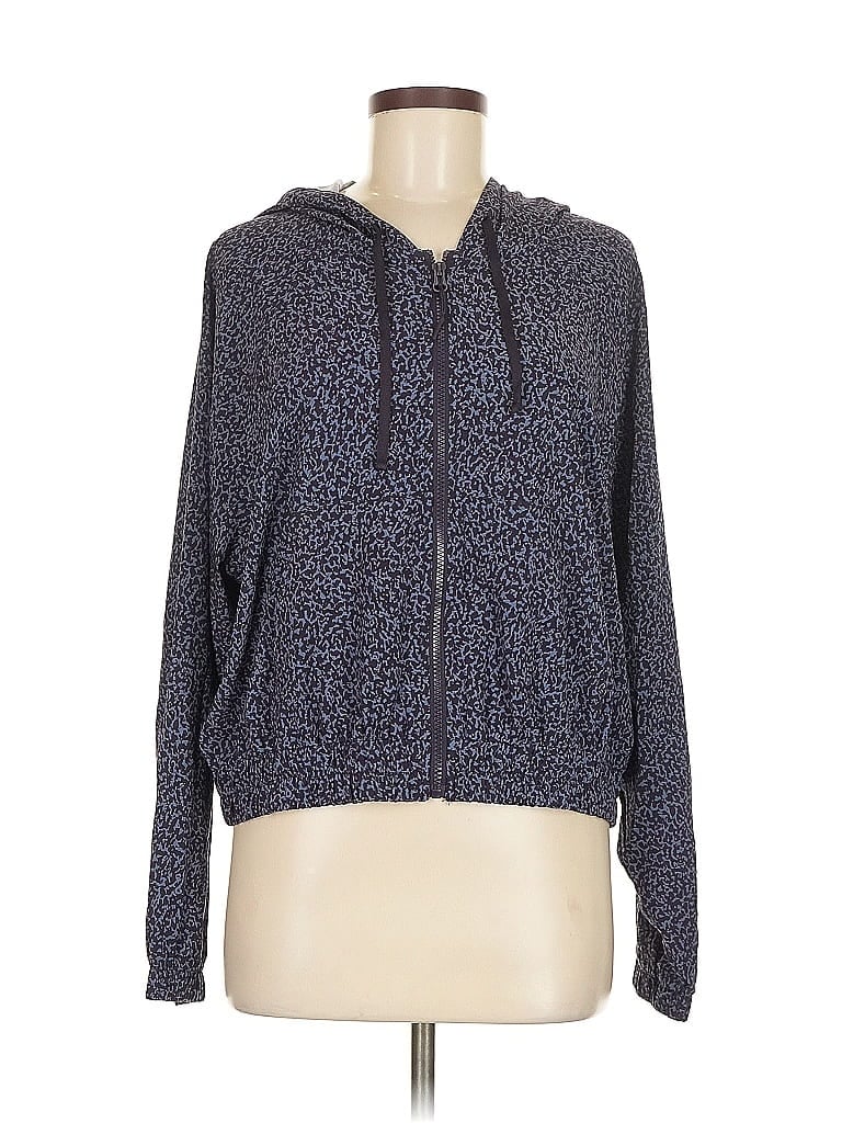 Pre-owned Z By Zella Zip Up Hoodie In Blue