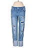 Soho JEANS NEW YORK & COMPANY Hearts Blue Jeans Size 2 - photo 1