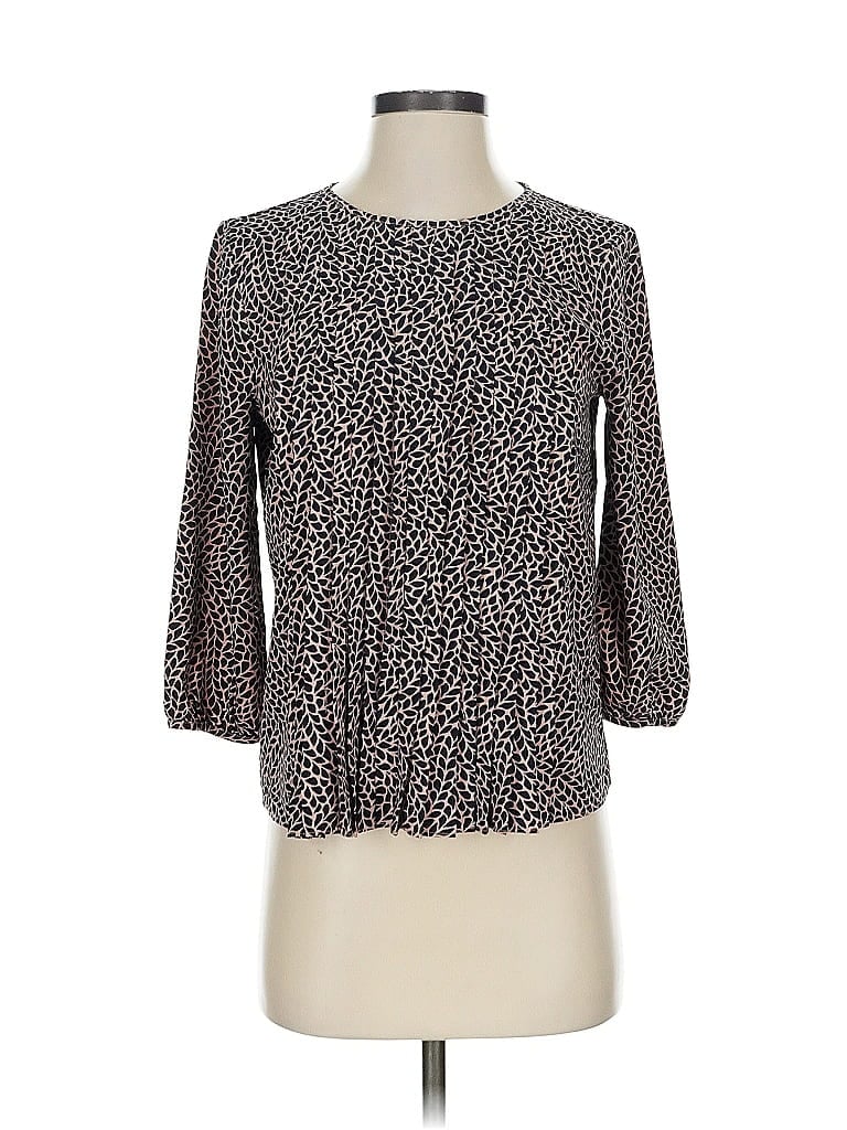 Pre-owned Ann Taylor 3/4 Sleeve Blouse In Brown