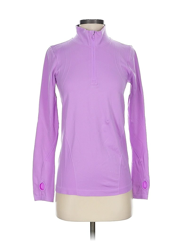 Pre-owned Gap Fit Long Sleeve Turtleneck In Purple