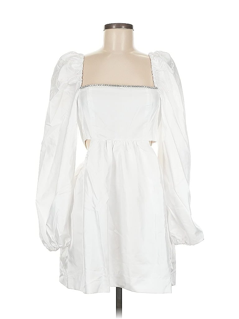 Pre-owned Danielle Bernstein Casual Dress In White