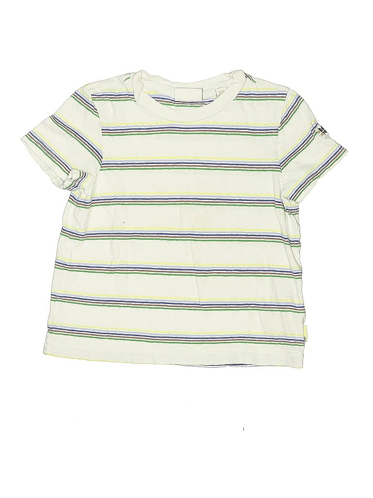 Scotch & Soda Stripes Ivory Short Sleeve T-Shirt Size 4 - photo 1