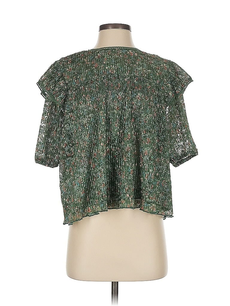 Porridge Green Short Sleeve Blouse Size S - photo 1