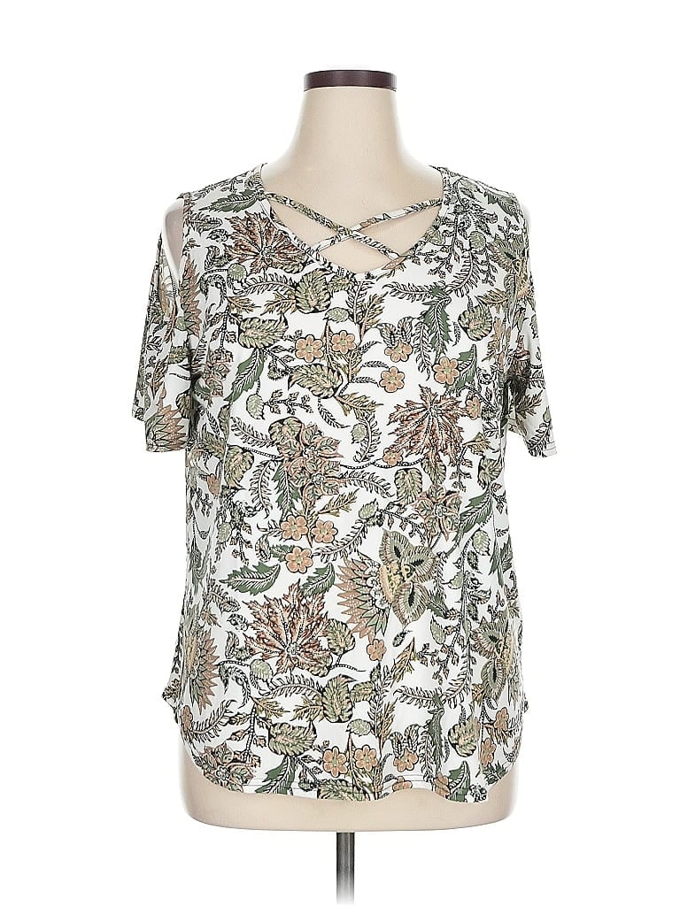 UNBRANDED Pre-owned Short Sleeve Blouse In Silver