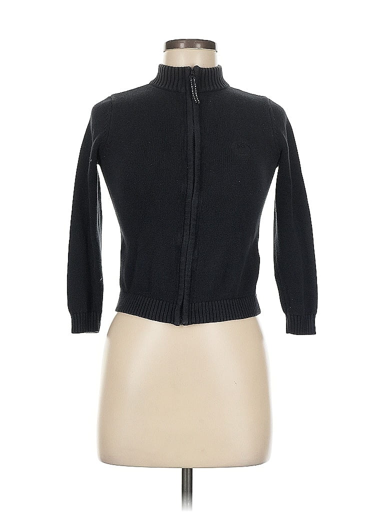 Pre-owned Lands' End Cardigan Sweater In Black