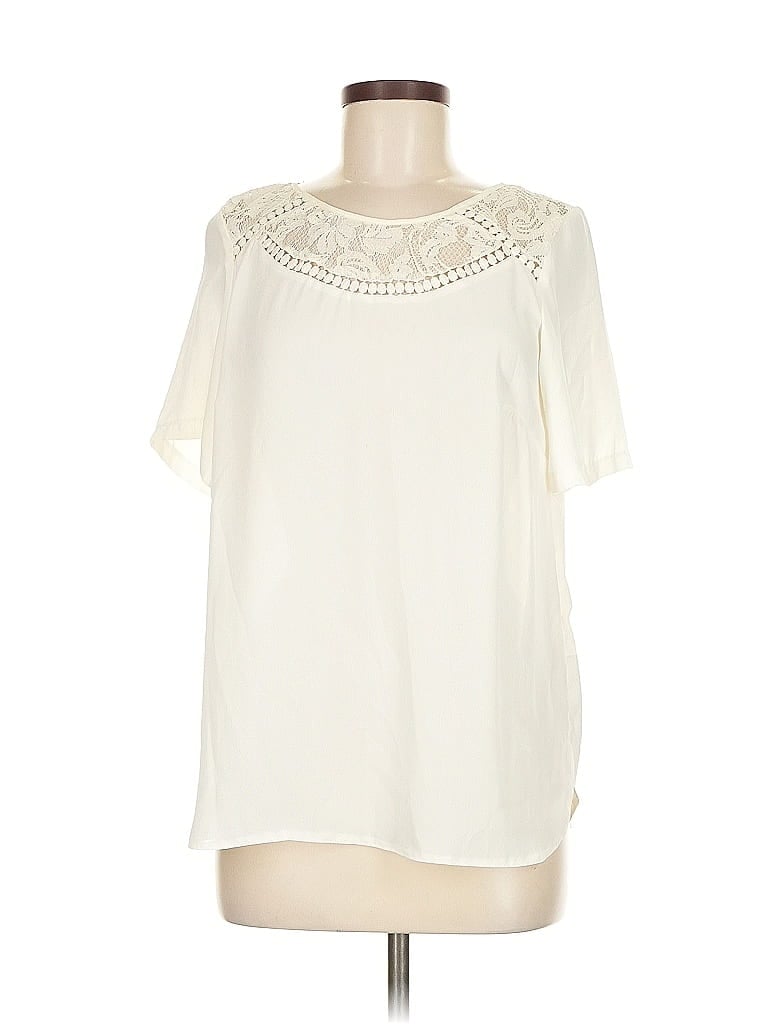 ATMOSPHERE Pre-owned Short Sleeve Blouse In White
