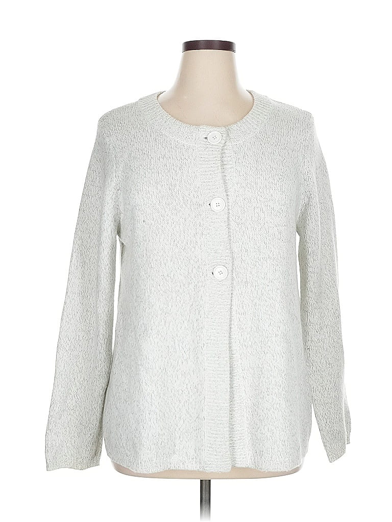 Pre-owned Koret Cardigan Sweater In Silver