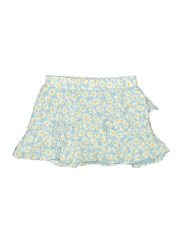 Art Class 100% Rayon Floral Blue Skirt Size 8 - photo 1