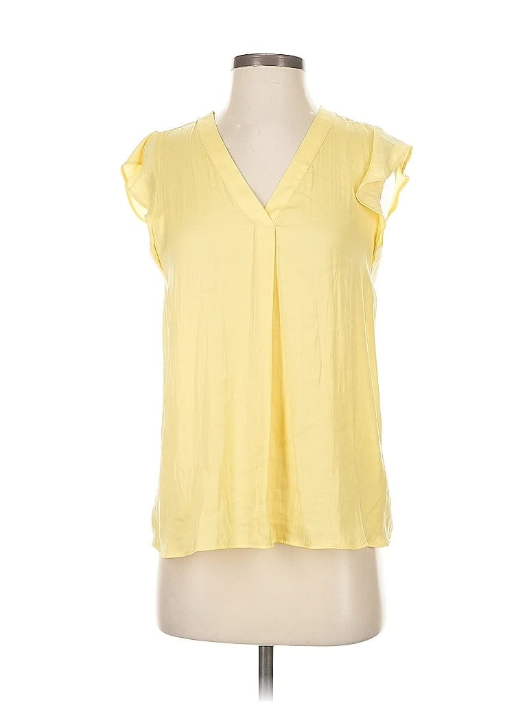Pre-owned Rachel Rachel Roy Sleeveless Blouse In Yellow