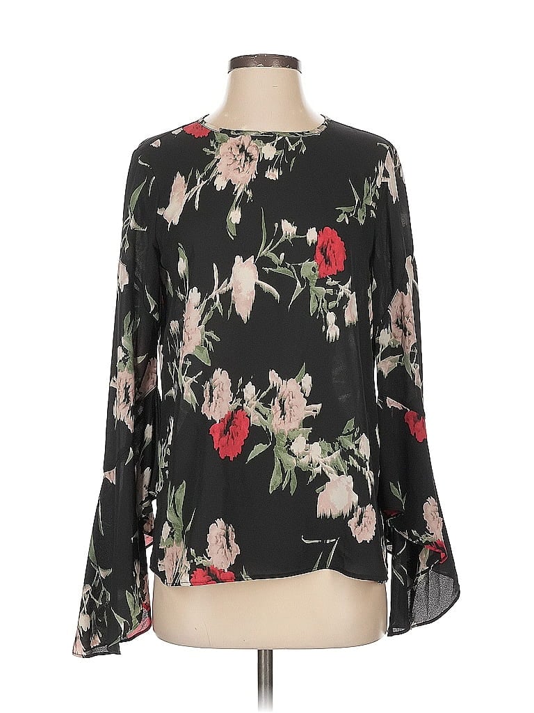 Pre-owned Vince Camuto Long Sleeve Blouse In Black