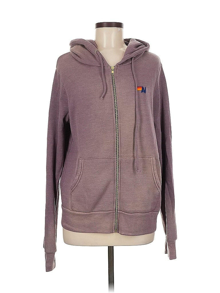 Aviator Nation Purple Zip Up Hoodie Size M - photo 1