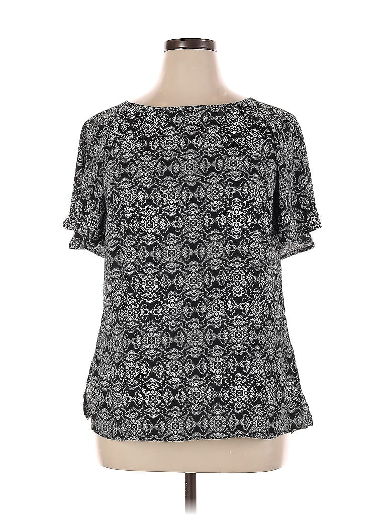 Pre-owned Ryan Wythe Short Sleeve Blouse In Black