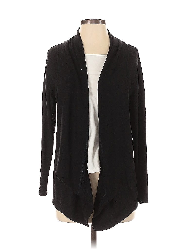 Pre-owned Athleta Cardigan Sweater In Black