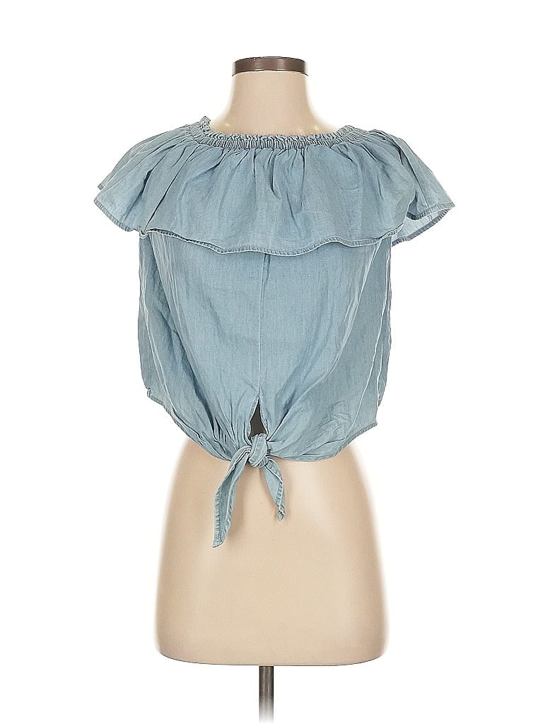 Pre-owned Express Sleeveless Blouse In Blue
