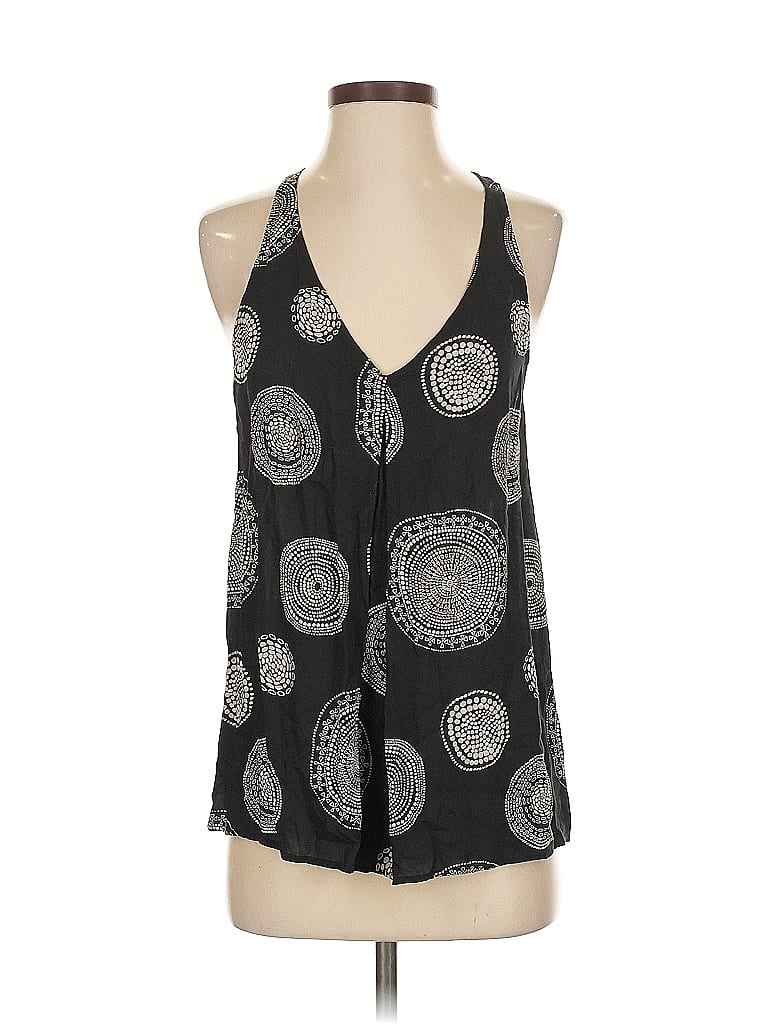 Pre-owned Melrose And Market Tank Top Black Halter Neckline Tops