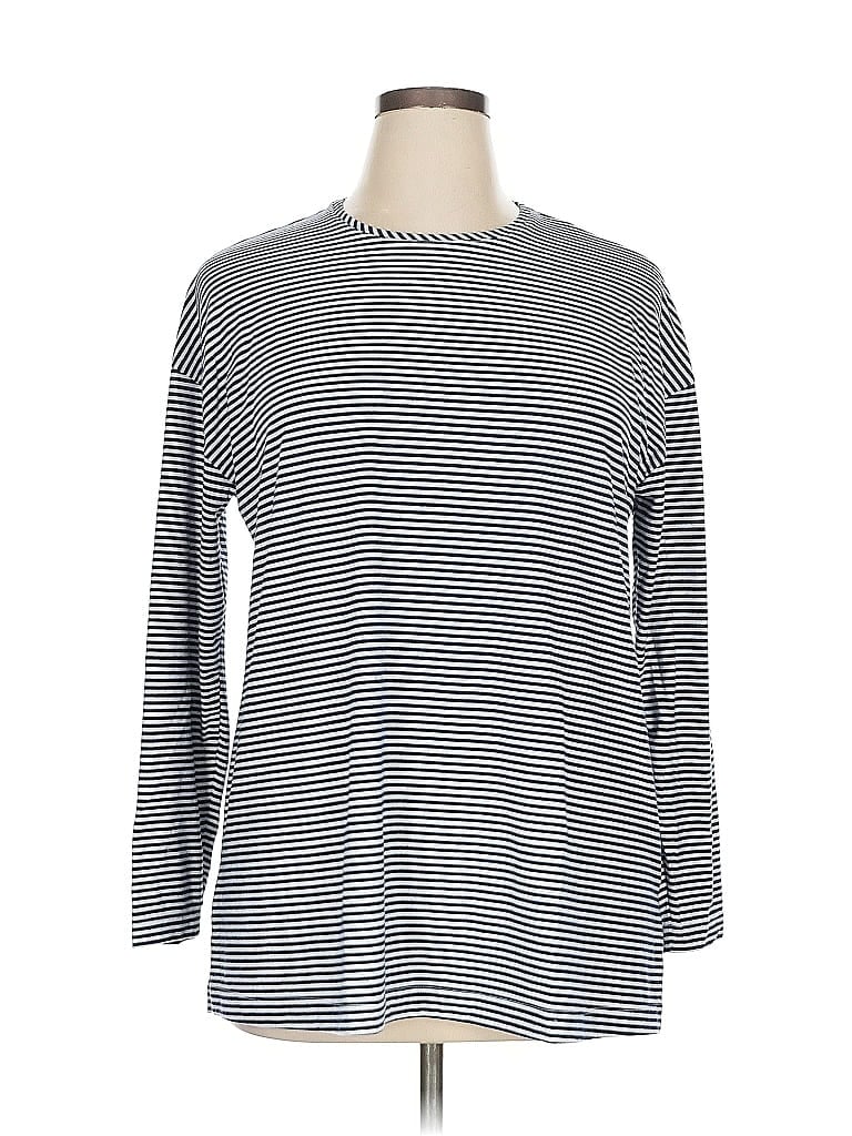 Pre-owned Lands' End Long Sleeve T-shirt In Blue