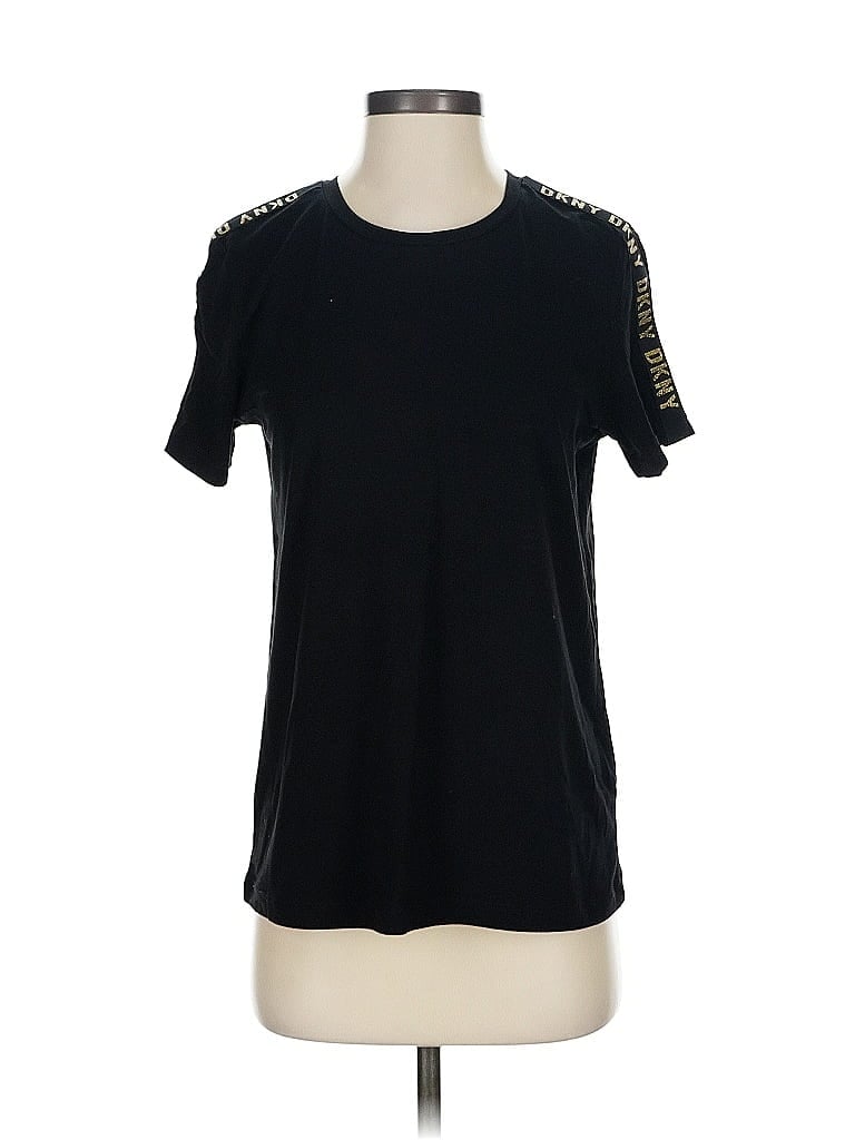 Pre-owned Dkny Short Sleeve T-shirt In Black