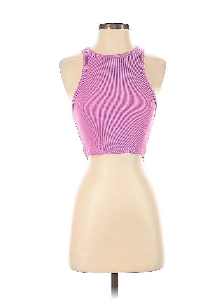 Click to view more detailed imagery on our partner's website Pre-owned Zara Tank Top Pink Halter Neckline Tops