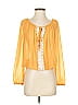 XOXO 100% Polyester Yellow 3/4 Sleeve Blouse Size XS - photo 1