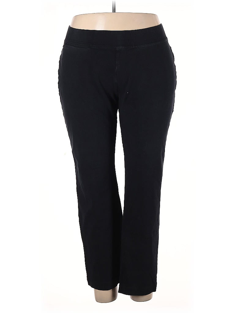 Lands' End Solid Black Active Pants Size 2X - photo 1