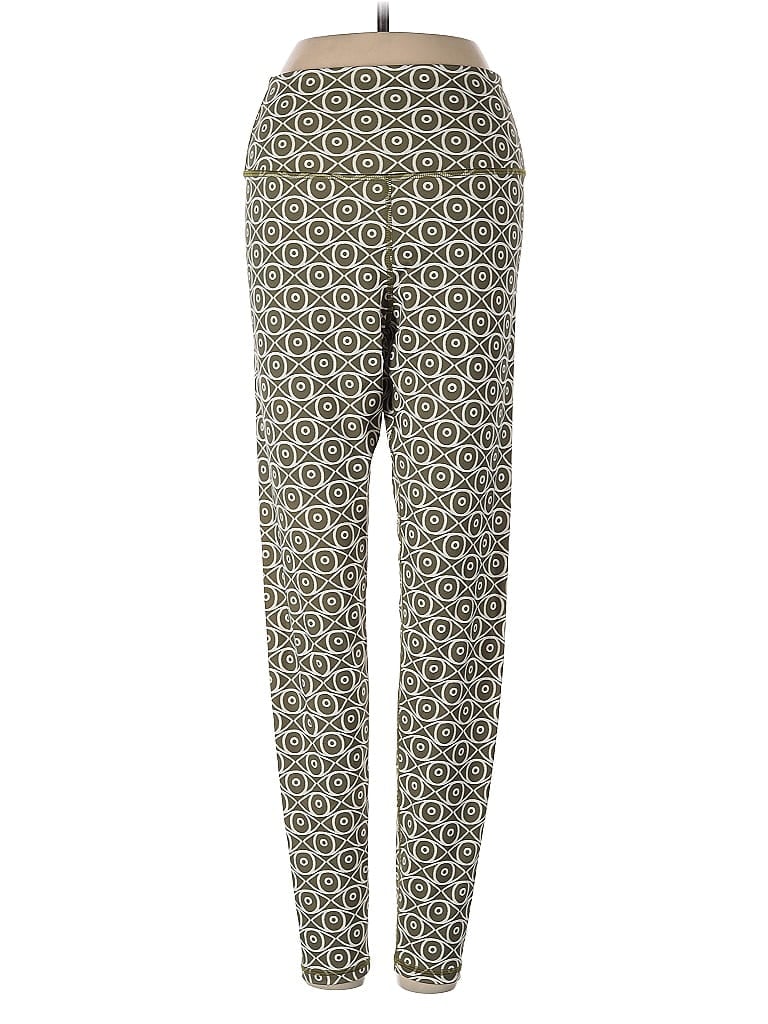 Spiritual Gangster Print Green Casual Pants Size S - photo 1