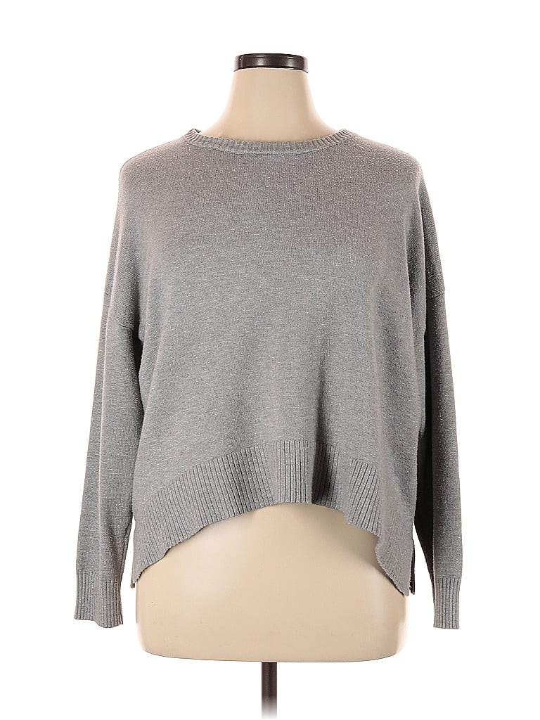 Pre-owned Adrianna Papell Pullover Sweater In Gray