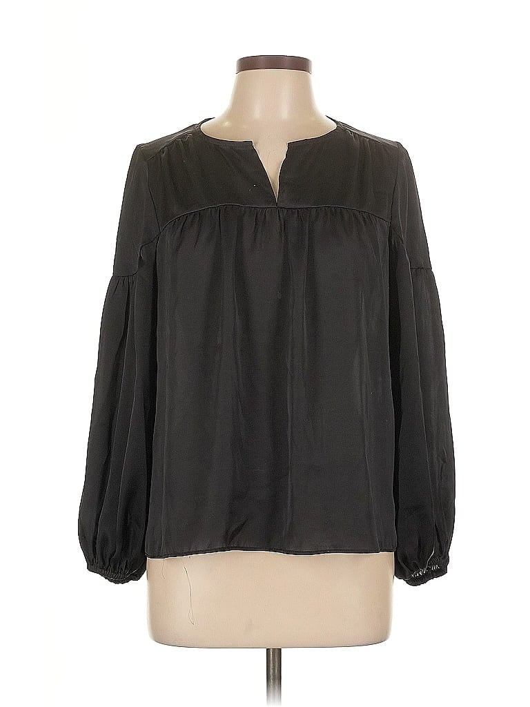 Pre-owned Vince Camuto Long Sleeve Blouse In Black