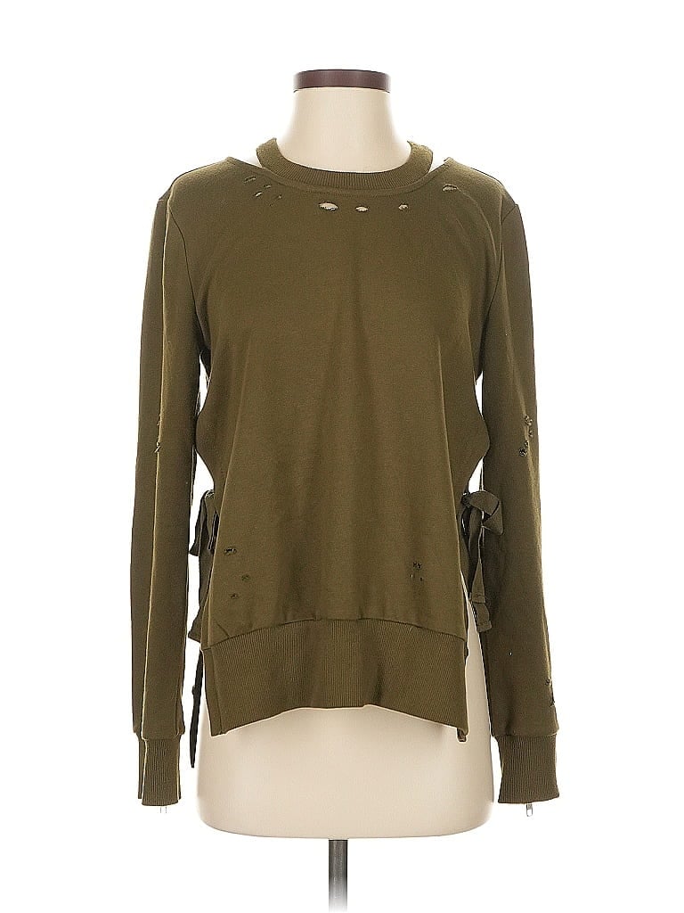 Pre-owned Fate By Lfd Long Sleeve Top Green Crew Neck Tops