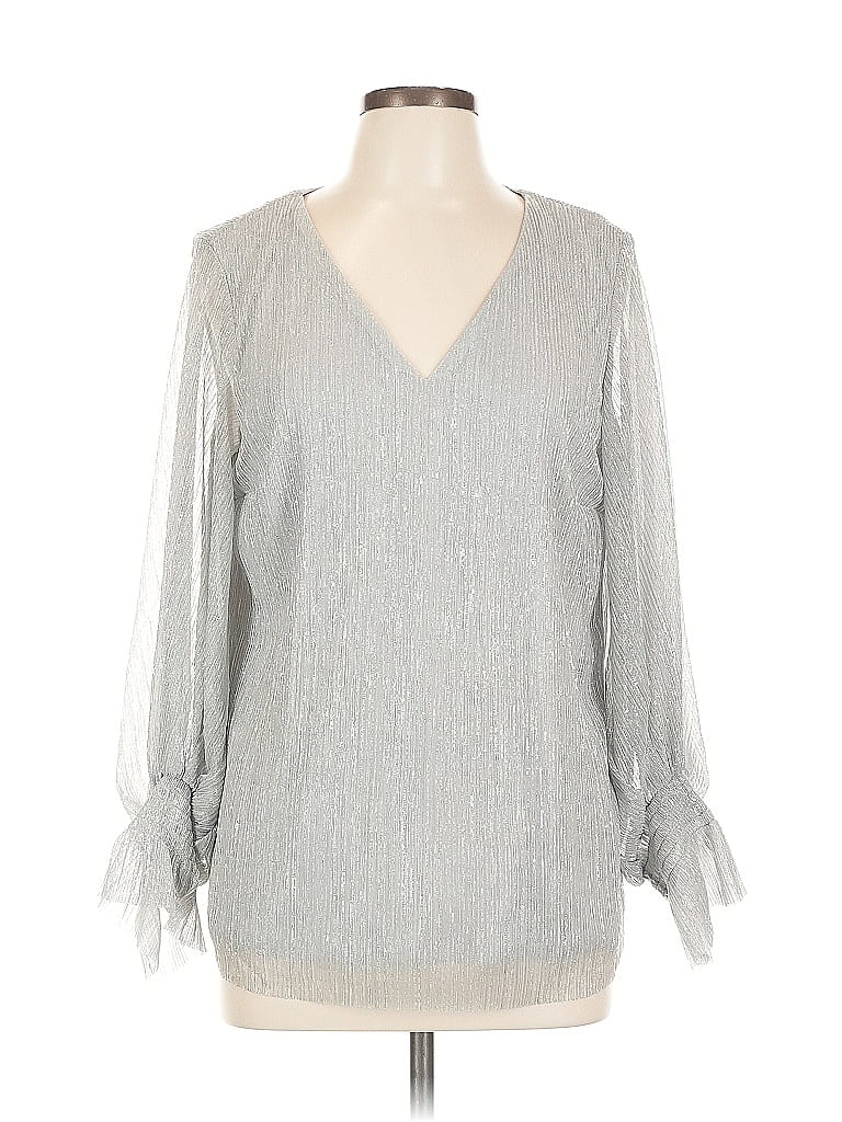 Click to view more detailed imagery on our partner's website Pre-owned Cece Long Sleeve Blouse In Silver