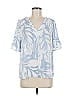 Ivanka Trump 100% Polyester Blue Short Sleeve Blouse Size M - photo 1