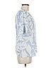 Ivanka Trump 100% Polyester Blue Short Sleeve Blouse Size M - photo 3