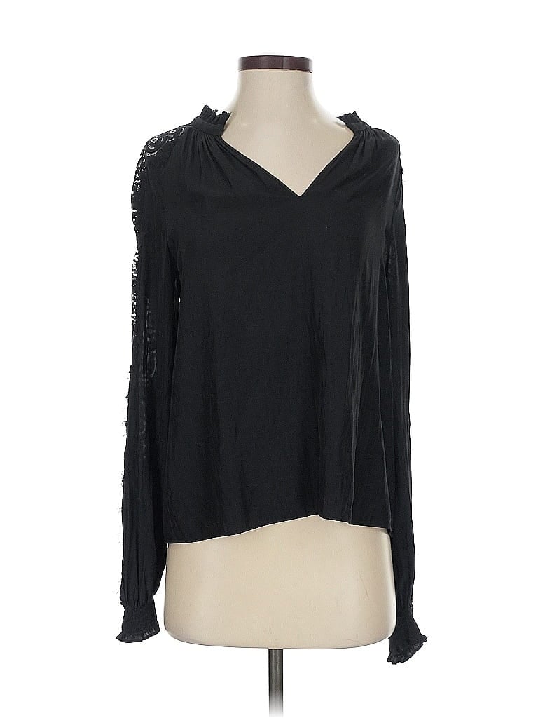 Pre-owned Ramy Brook Long Sleeve Blouse In Black