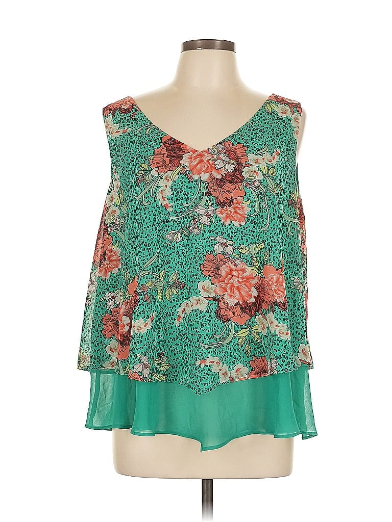 Pre-owned Torrid Sleeveless Blouse In Blue