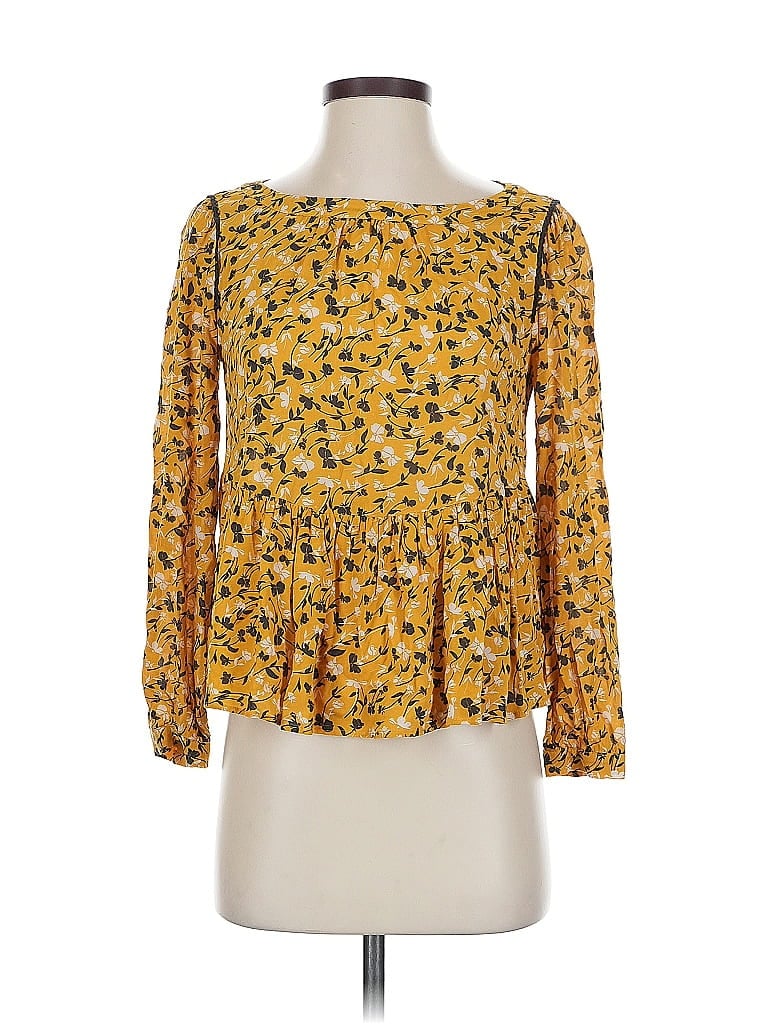 Click to view more detailed imagery on our partner's website Pre-owned Maeve By Anthropologie Long Sleeve Blouse In Yellow
