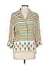 Doncaster Collection Color Block Tan 3/4 Sleeve Blouse Size 12 - photo 1