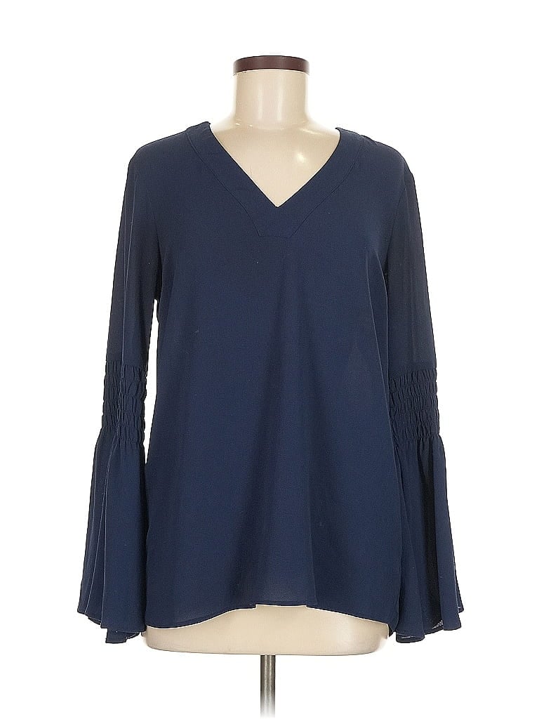 Pre-owned Michael Michael Kors Long Sleeve Blouse In Blue