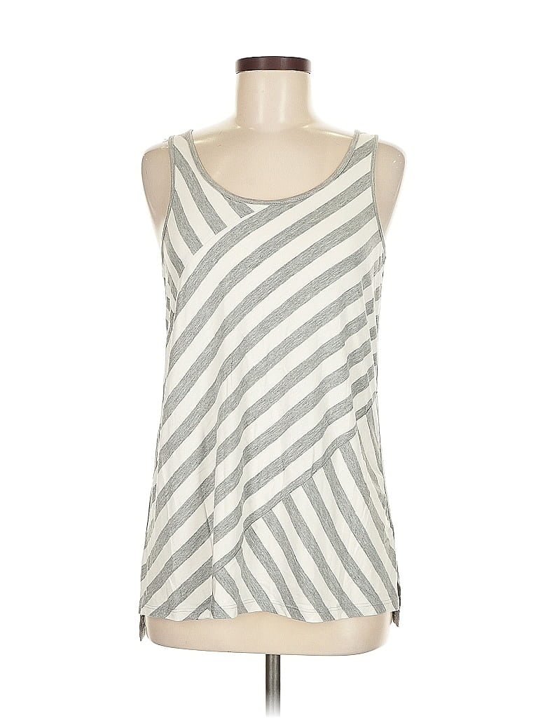 Pre-owned Kensie Tank Top Silver One Shoulder Neckline Tops