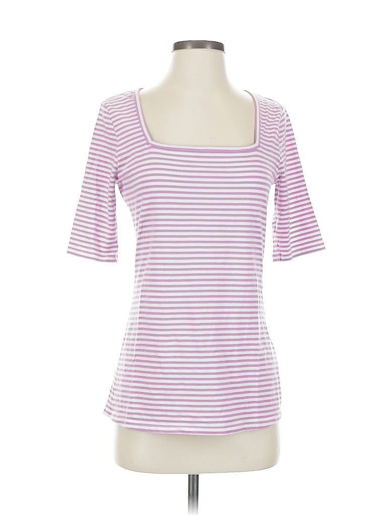 Click to view more detailed imagery on our partner's website Pre-owned Halogen 3/4 Sleeve T-shirt In Purple