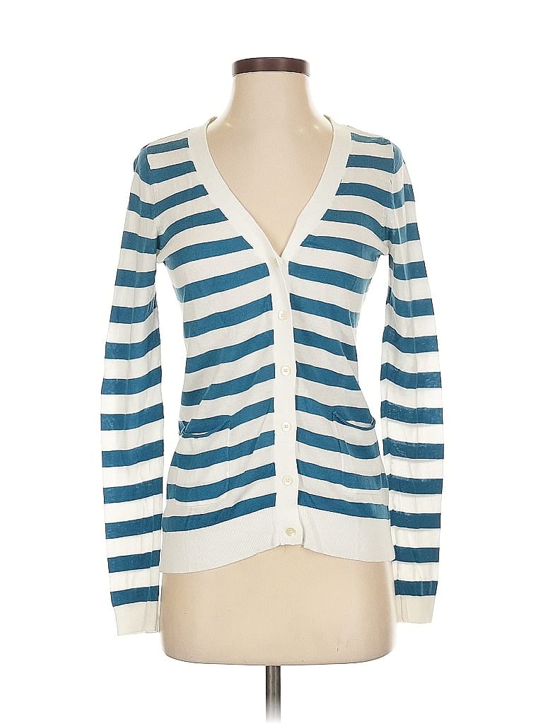 Pre-owned Banana Republic Factory Store Cardigan Sweater In Blue