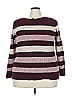 Market and Spruce Stripes Burgundy Pullover Sweater Size 3X - photo 1
