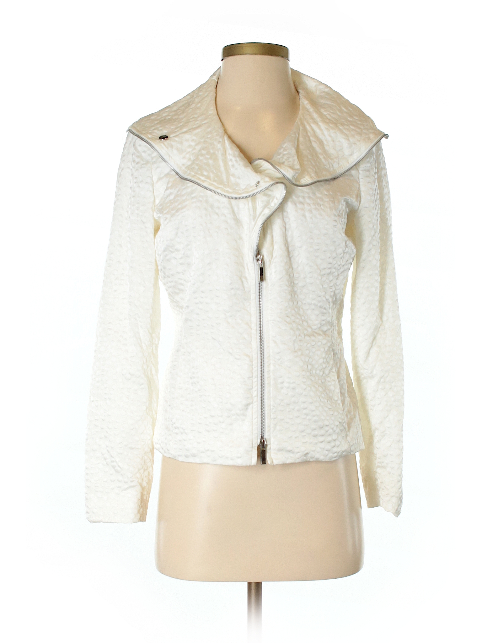 Per Se By Carlisle 100% Nylon Solid White Jacket Size 6 - 78% off | thredUP