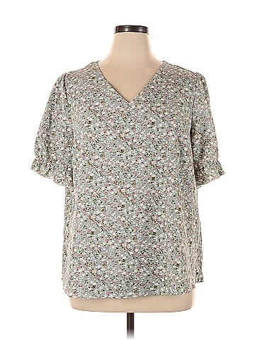 Shein Curve Short Sleeve Blouse (view 1)