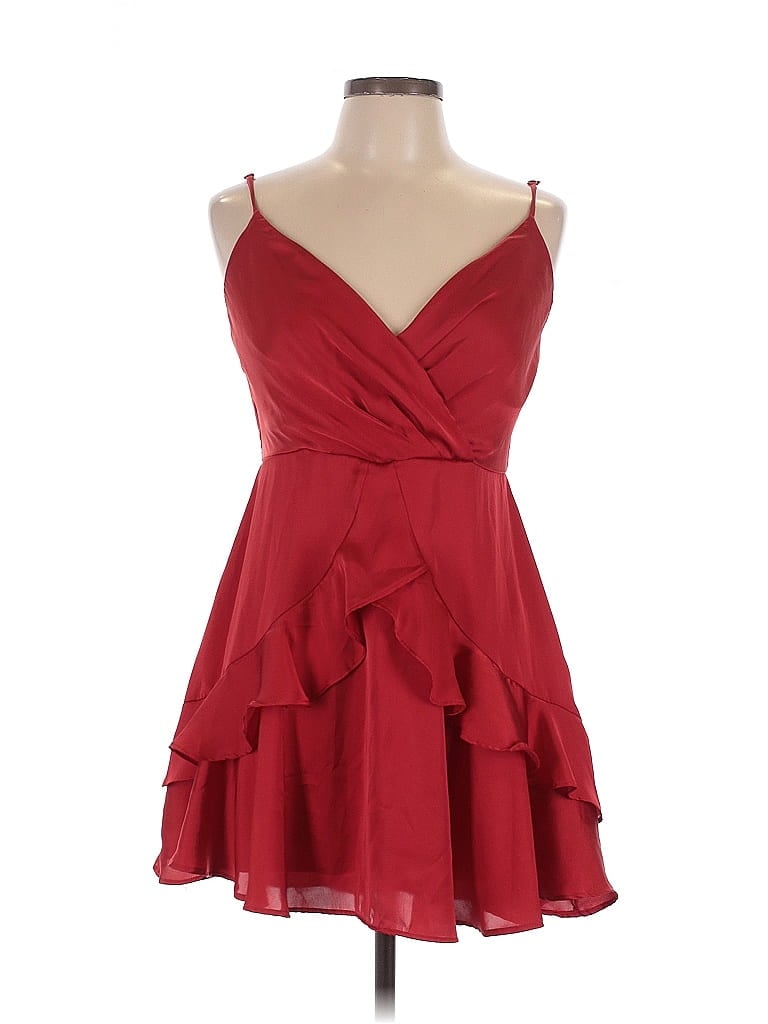 Trixxi 100% Polyester Red Cocktail Dress Size L - photo 1