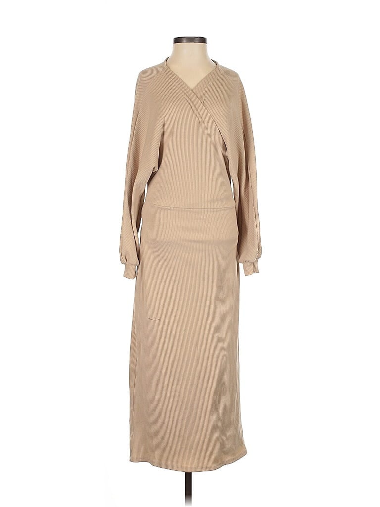 Pre-owned Lpa Casual Dress In Brown