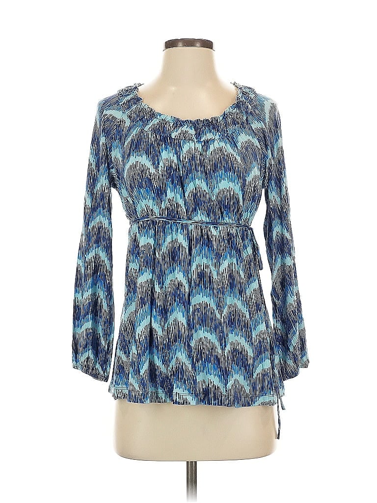 Pre-owned Lilly Pulitzer 3/4 Sleeve Blouse In Blue