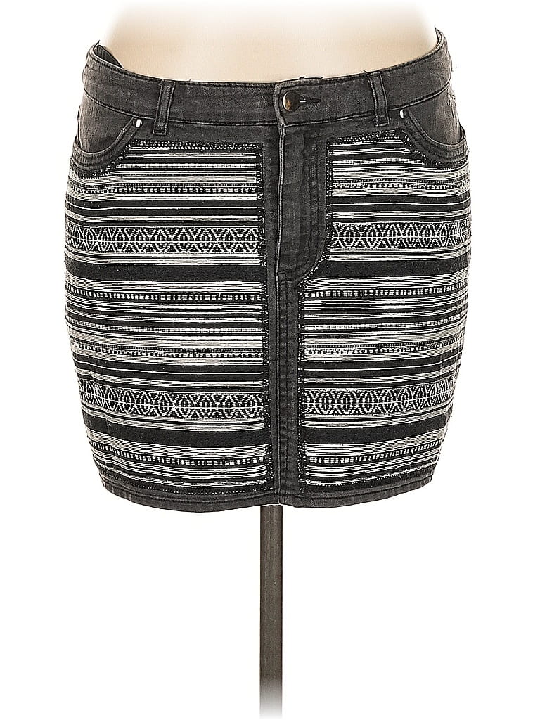 Pre-owned H&m Casual Skirt In Gray