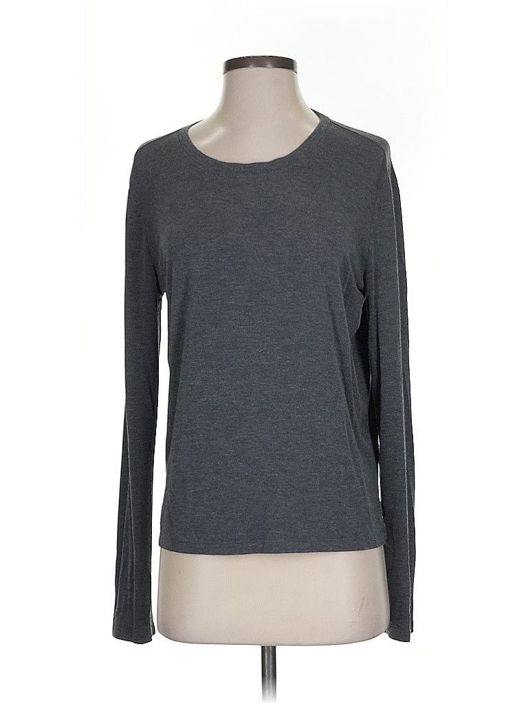 Pre-owned Athleta Long Sleeve T-shirt In Gray