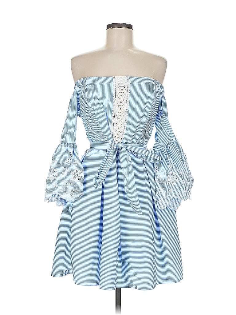 Pre-owned Assorted Brands Cocktail Dress In Blue