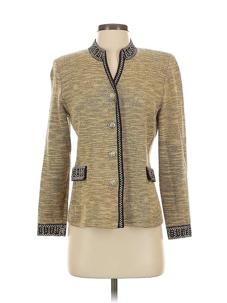 Pre-owned Unbranded Wool Blazer Jacket In Gold