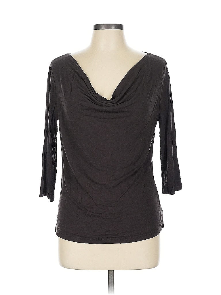 Click to view more detailed imagery on our partner's website Pre-owned New York And Company 3/4 Sleeve Top Gray Cowl Neck Tops